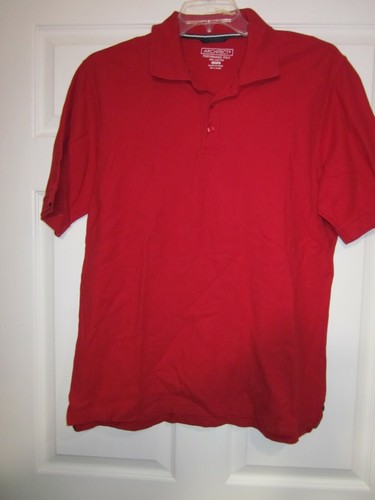 ROTES PIQUE STRICK HERREN POLOSHIRT, HERREN LARGE, # 424 - Bild 1 von 9