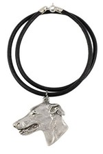 Greyhound, English Greyhound - Necklace with dog, silver-plated pendant for dog