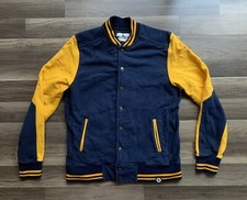 American Giant Letterman Varsity Jacket Men's Large Blue Yellow USA-Made