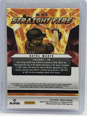 2022 Panini Mosaic #SF-5 Ketel Marte Straight Fire | eBay