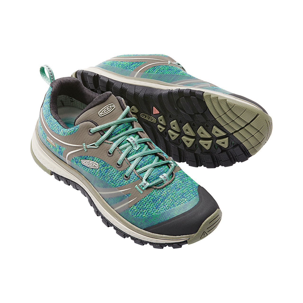 Scarpe Keen donna US10 Terradora impermeabili escursionismo outdoor pizzo blu verde