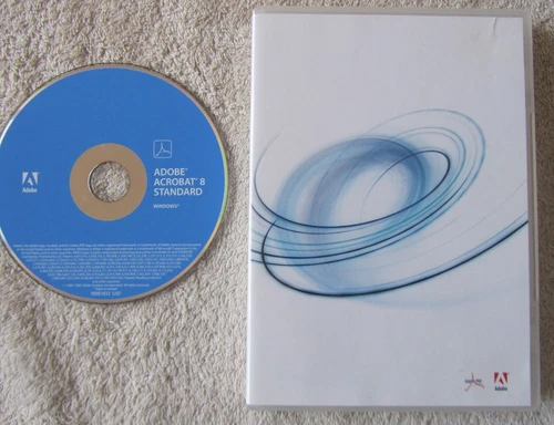 Adobe Acrobat 8 Standard Full Retail Version for Windows DVD & Serial Number