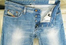 HOT AUTHENTIC Men's DIESEL @ LARKEE 888B STRAIGHT BUTTON Jeans 34x32 (Fit 35x33)