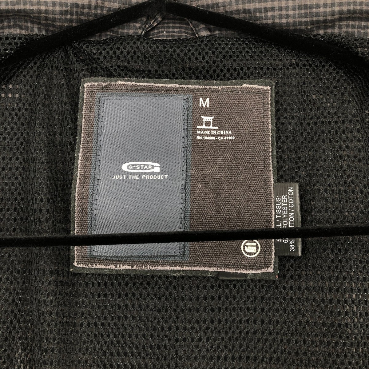 G-STAR RAW Jacket Coat New Mash Check Men Size M