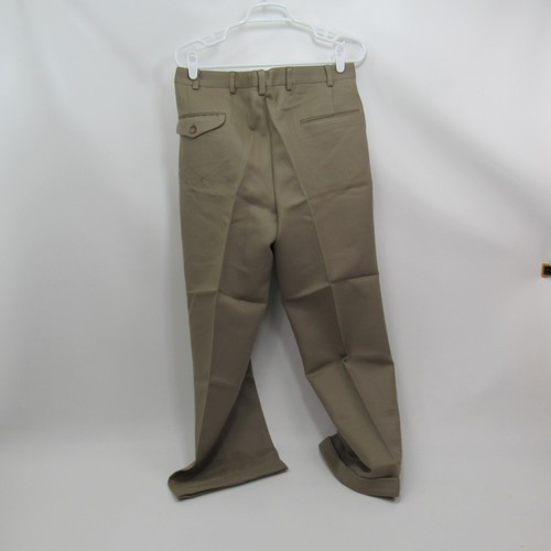 Kilgour, French and Stanbury Mens Dress Pants Men 32 x 28 Tan Flat Front - Bild 3 von 10