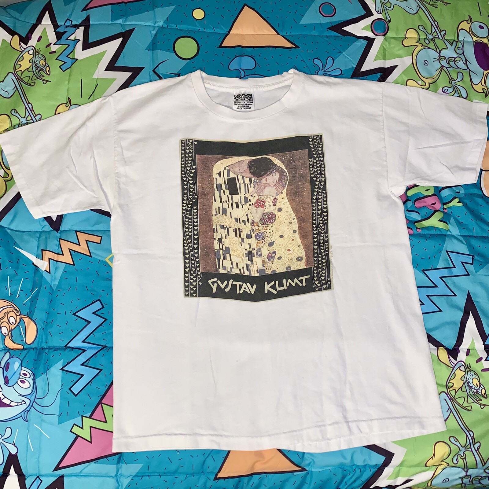 90s Vintage Gustav Klimt The Kiss Art Tshirt Single Stitch USA ...