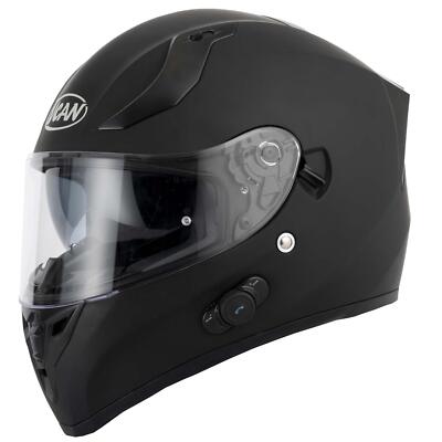 VCAN H128 Blinc Bluetooth Integralhelm Motorradhelm Uni Mofa Roller schwarz