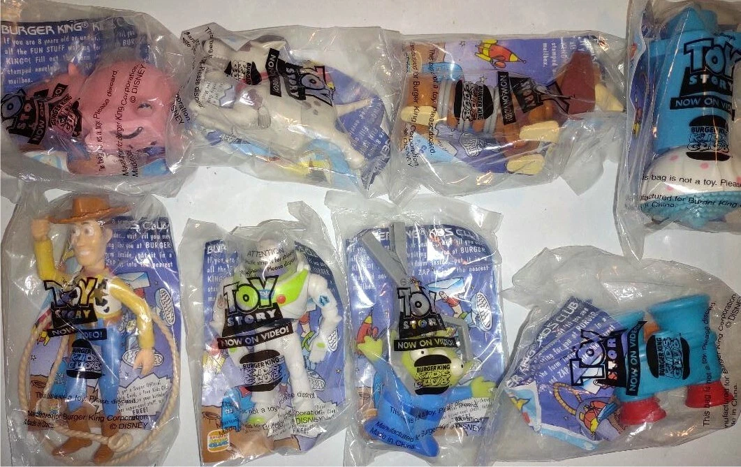 Toy Story On Video Burger King Kids Meal Toys Complete Set of 8 1996