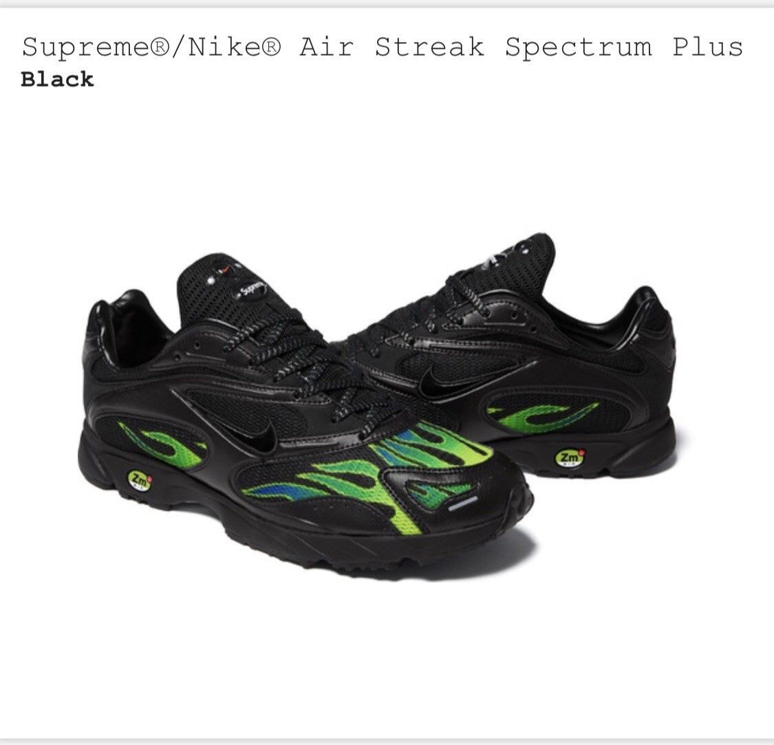 Supreme Nike Air Streak Spectrum Plus Black Box Logo Red Reflective SIZE 8 NEW Supreme Nike Air Streak Spectrum Plus Black Box Logo Red Reflective SIZE 8 NEW