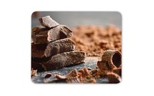 Chocolate Cocoa Shavings Mouse Mat Pad - Catering Sweets Computer Gift #14910