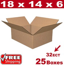 25 - 18x14x6 Cardboard Boxes Mailing Packing Shipping Box Corrugated Carton