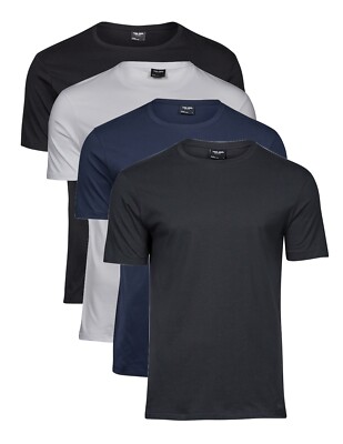 Tee Jays Fitted Style Luxus Schwarz Grau Weiß Oder Blau Herren T-Shirt