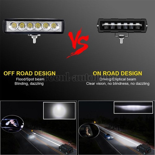 Barra de luces LED de trabajo 2X 6 pulgadas 30 W vainas de punto de conducción lámpara antiniebla camión todoterreno SUV ATV - Imagen 6 de 9
