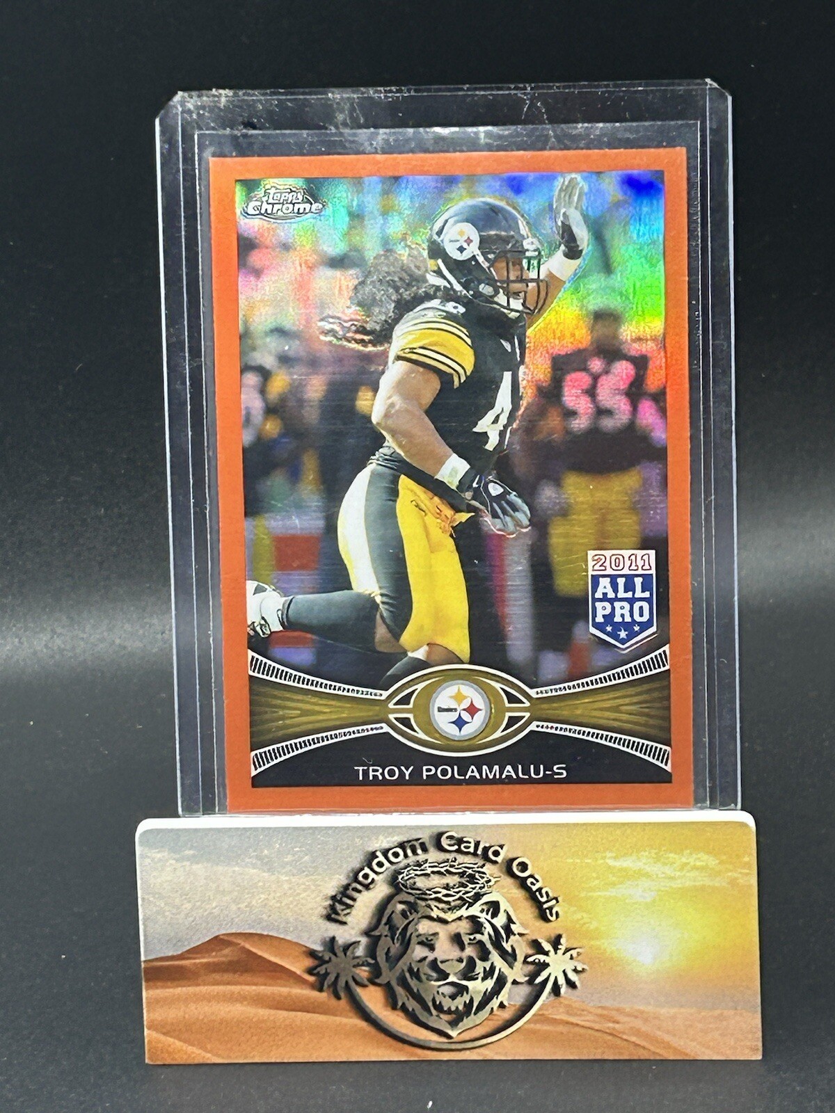 💥Troy Polamalu 2012 Topps Chrome Orange Refractor #125 Pittsburgh Steelers HOF