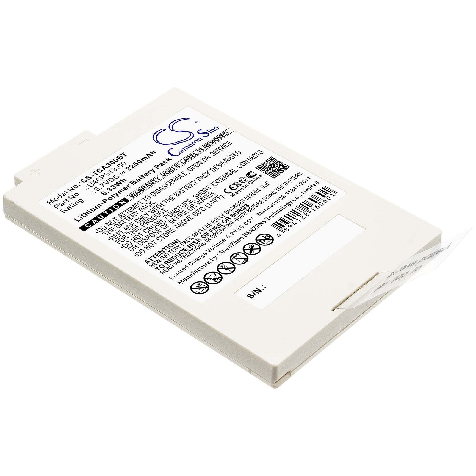 Xfinity iControl Technicolor TCA300COM U46P313.00 Replacement Battery for Home Automation