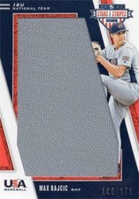 Max Rajcic relic memorabilia patch baseball card 2019 Panini USA Rookie #JMR