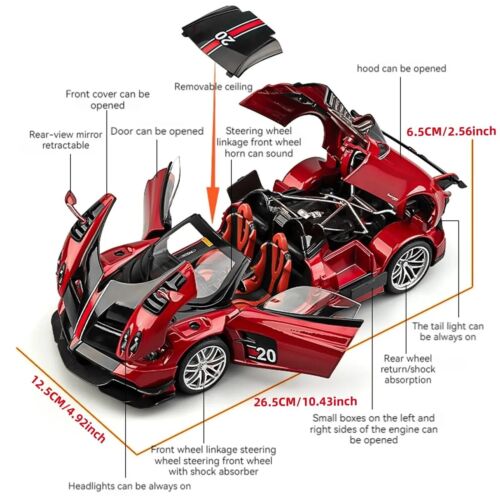 Pagani Huayra BC l Sammler Auto & Modellauto – 1:18 AutoArt, Carbon-Details - Bild 5 von 6
