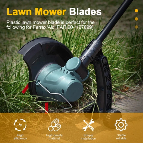 200x Ersatz Kunststoff Messer Klingen für Einhell Akku Rasentrimmer GE-CT 18 Li - Bild 5 von 12