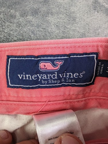 Vineyard Vines Shorts Mens 30 Breaker Chino Stretch Coral Pink Salmon Flat Golf - Picture 2 of 15