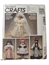 McCalls Crafts 5907 - 13" 14" 16" Victorian Doll Clothes SEWING PATTERN