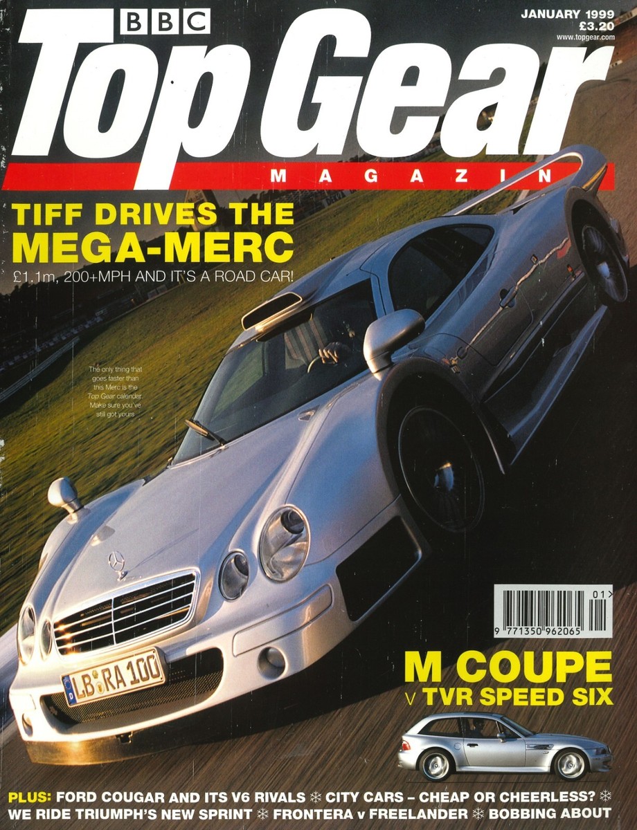 UK BBC Top Gear Magazine #64, Mercedes CLK-GTR, Ford Cougar, BMW