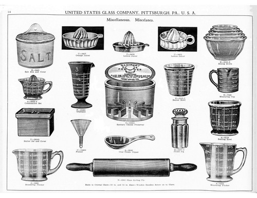 US Glass Co pressed & blown glassware catalog 1926 - Picture 5 of 8