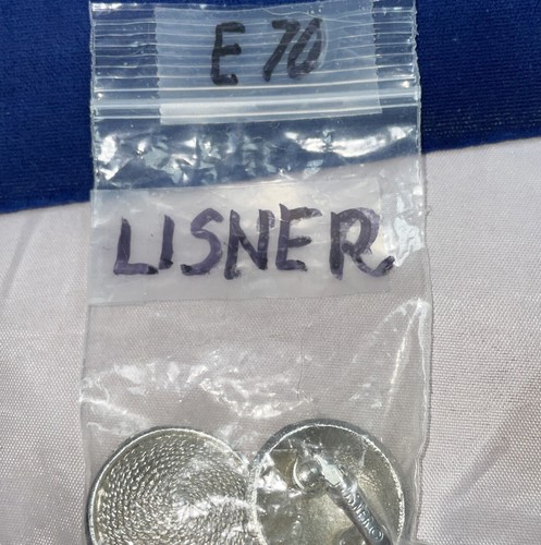 VTG EARRINGS 60s SILVER TONE TWISTED ROPE ROUND DISC 1” SIGNED LISNER CLIP ON - Picture 7 of 7