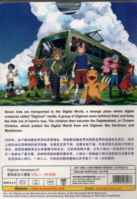 DVD Anime Digimon Adventure 01 TV Series Vol.1-54 End English