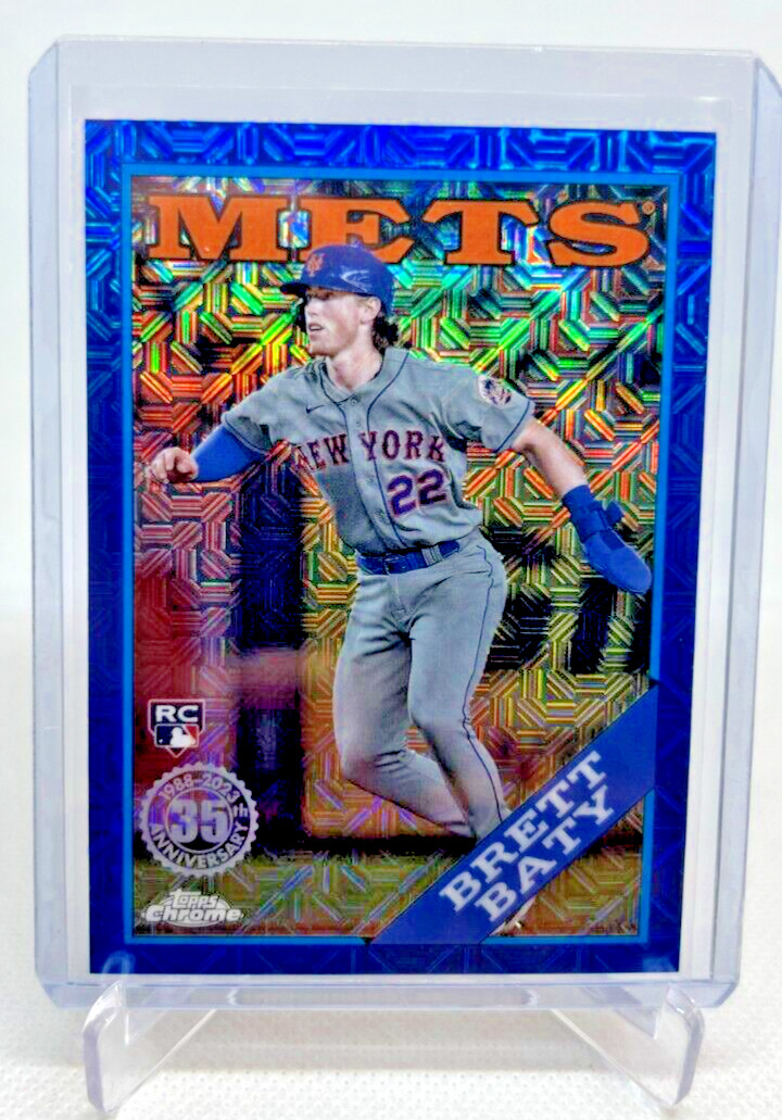 2023 Topps Series 1 BRETT BATY RC Blue Mojo Silver Pack Refractor 99/150 Mets