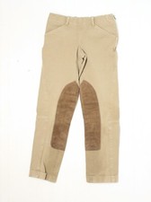 RJ Classics Kids Riding Breeches Pants 8R Beige Brown Side Zip Youth