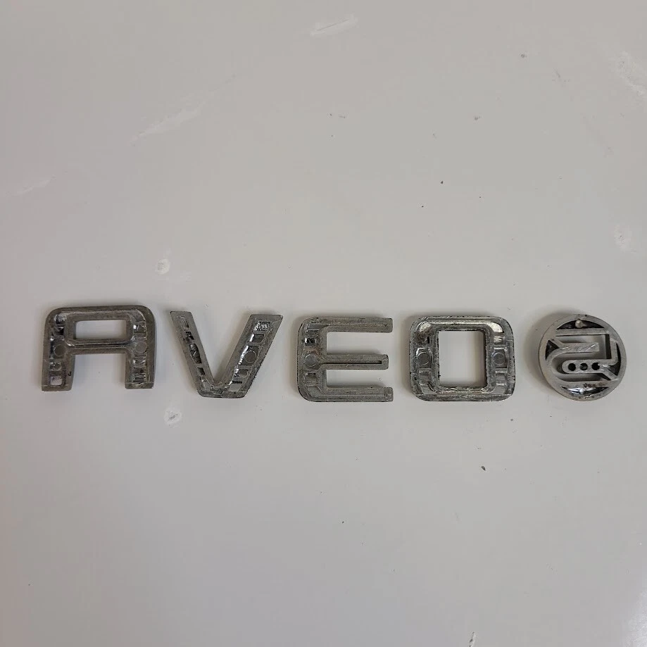 Chevrolet Aveo5 2004-2011 tapa trasera emblema maletero logotipo letras placa de identificación cromada Foto 4 de 4