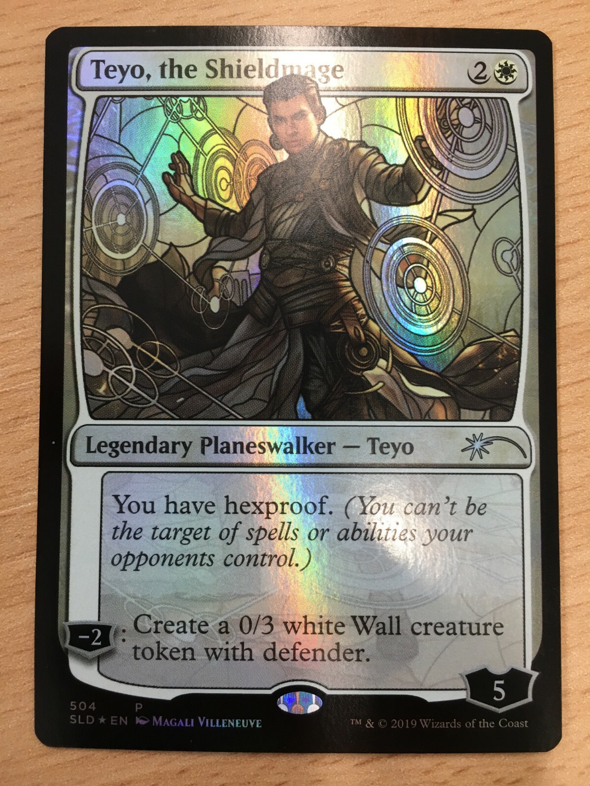 Teyo, the Shieldmage Stained Glass Planeswalker (Magic/MTG) Near Mint