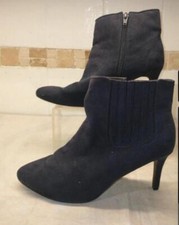 Marks and Spencer navy blue heeled Ankle Boots. UK women's size 7