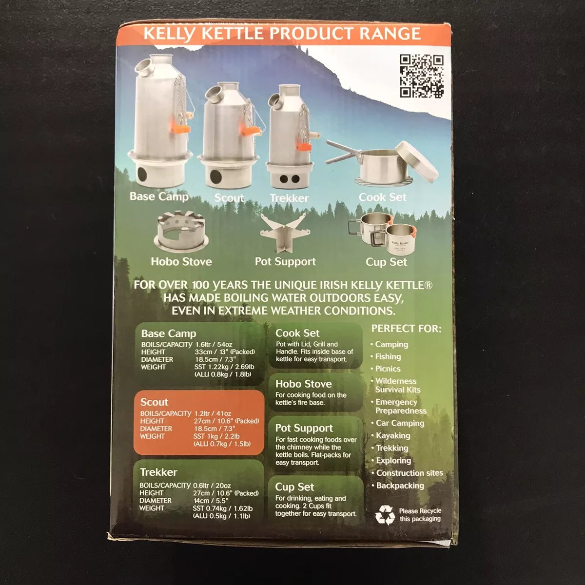 SST 'Scout' Kelly Kettle - Full Kit Camping Kettle & Stove