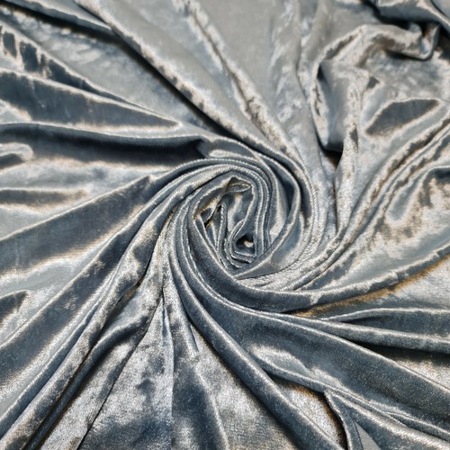 Crushed Velvet Fabric Premium Quality Craft Curtain Stretch Velour Material 58" - Picture 8 of 60