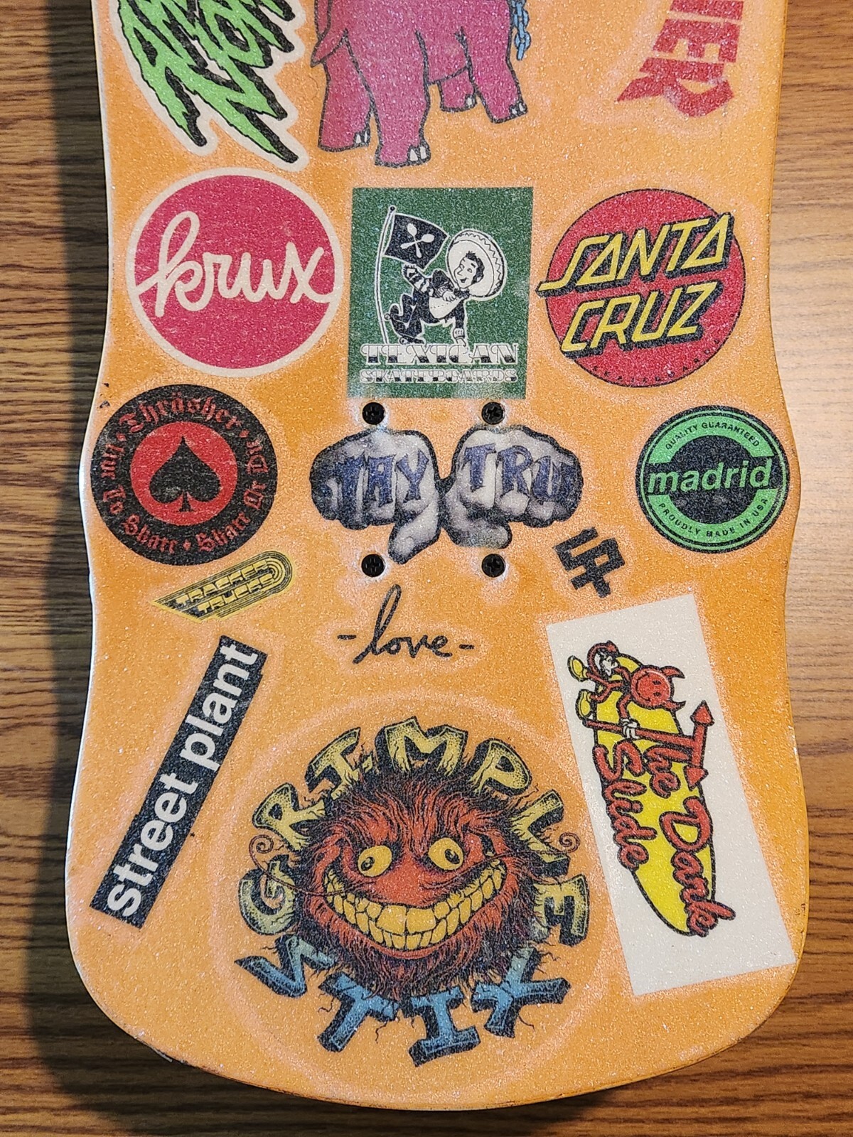 Dogtown Jay Adams "Rat Face" Skateboard w/Clear Grip Over Stickers, Snot Wheels