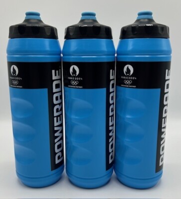 Powerade PARIS 2024 OLYMPICS Squeeze Water Bottle 32 Oz / 1 liter, 3 Pack Set