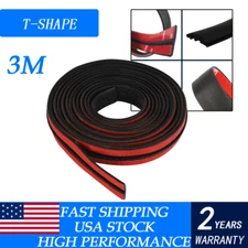 10ft Rubber T-Shape Seal Strip Universal Sealing Trim For Car Roof Windshield