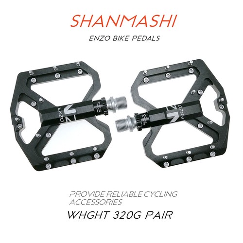 Bicycle Flat Pedals Mountain Bike Sealed Cartridge Bearing Plaform Pedal 9/16 in - Picture 6 of 24