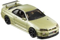 Hot Wheels HMD41-HMD47 Nissan Skyline GT-R (BNR34) V-Spec Ii GrüN Metallic 1:43