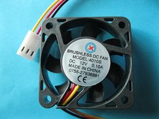 10 pcs Brushless DC Cooling Fan 12V 4010S Blades 40x40x10mm 3pins Sleeve Bearing