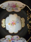 Rare Royal Albert Cup Saucer Black With White Cameos & Flowers 1930s — photo 7