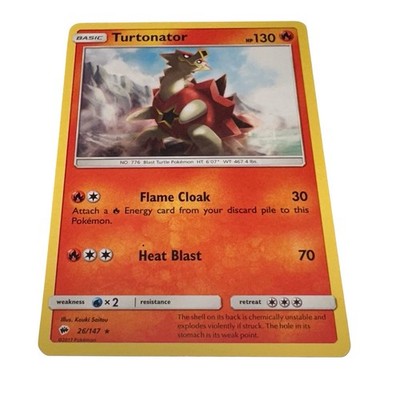 Turtonator - 26/147 - Rare - Regular - Pokémon Card - Buy 3 Get 2 Free