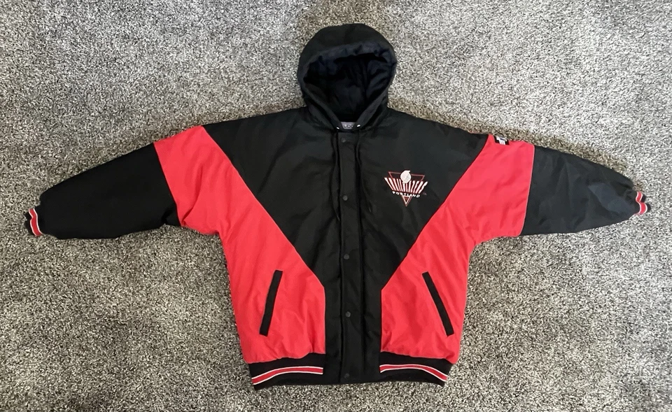Chaqueta acolchada Portland Trailblazers Logo 7 vintage de los años 90 EXCELENTE ESTADO LG Foto 2 de 4
