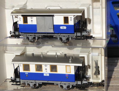 Fleischmann 5053 K + Fleischmann 5054 K 2 X Edelweißbahnwagen Boxed Rarity