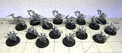 OOP 8x Blue Horrors and 8x Brimstone Silver Tower Warhammer Quest Chaos Daemons