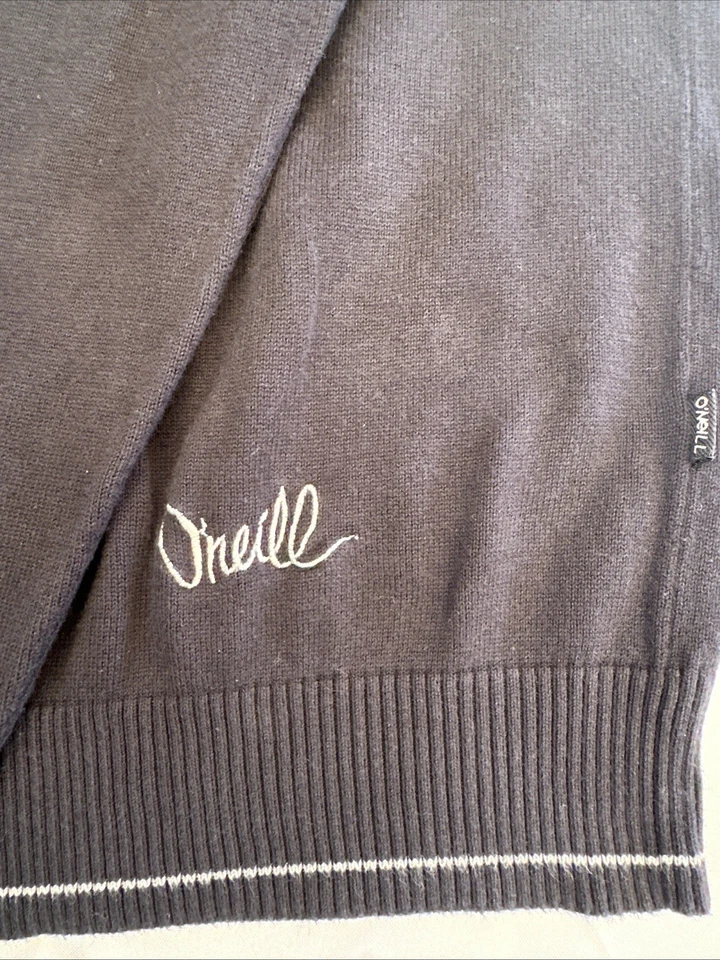 Suéter O’Neill Para Hombre XL Negro Cuello en V Algodón Clásico Playa Punk Foto 3 de 4