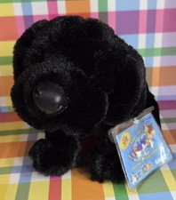 Ganz Webkinz Lil'Kinz HS136 Black Lab Dog Plush Stuffed New W Sealed Play code