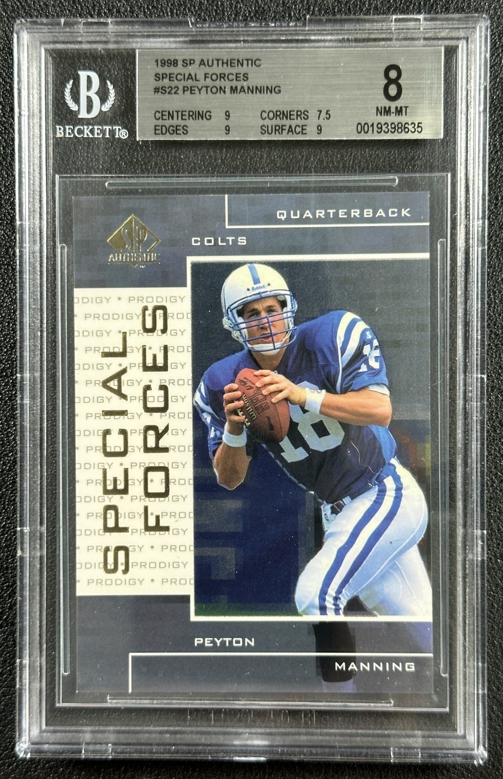 Peyton Manning SP Authentic Special Forces #S22 Base