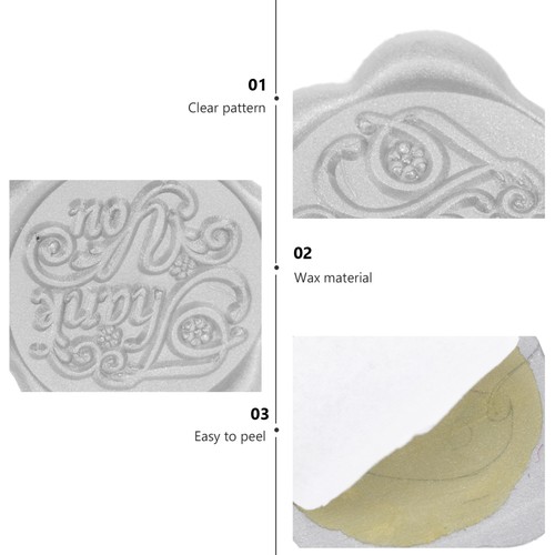 30 Pcs Sealing Stickers Envelope Wax Seals for Envelopes Pre-made Glue - Foto 12 di 12
